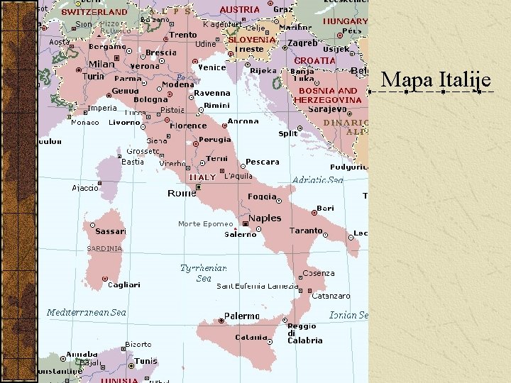 Mapa Italije 