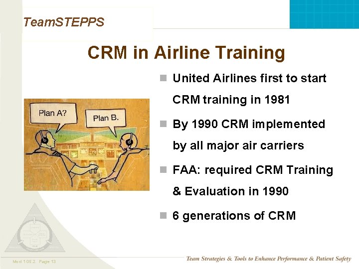 Team. STEPPS CRM in Airline Training n United Airlines first to start CRM training