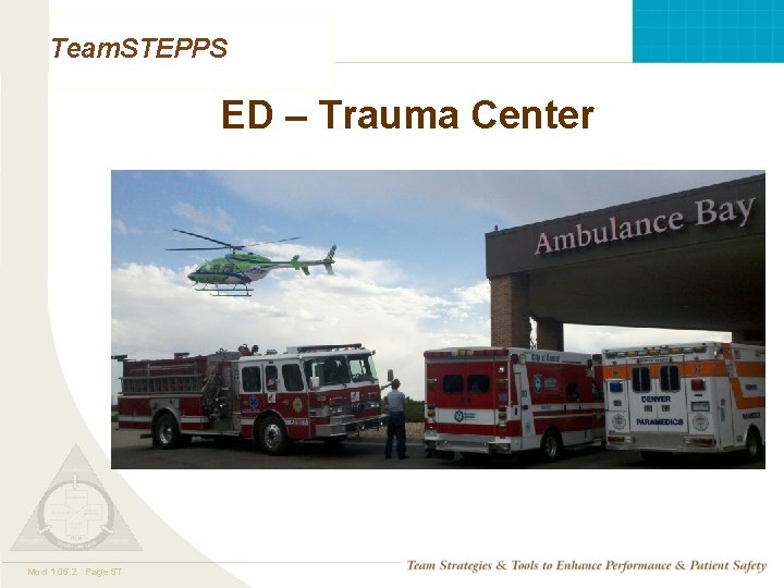 Team. STEPPS ED – Trauma Center Mod 1 05. 2 Page 57 TEAMSTEPPS 05.