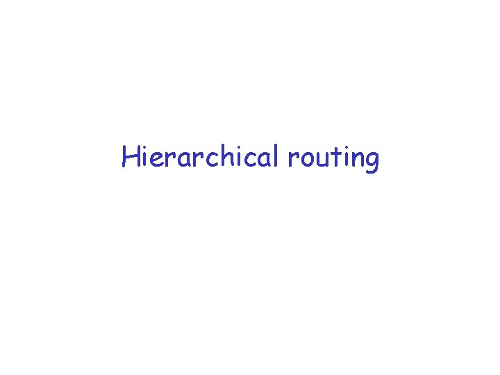 Hierarchical routing 
