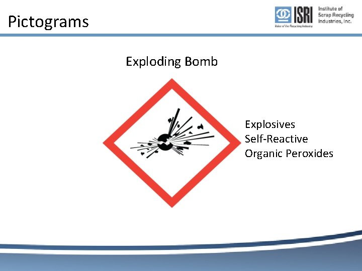 Pictograms Exploding Bomb Explosives Self-Reactive Organic Peroxides Pictograms Exploding Bomb Explosives Self-Reactive Organic Peroxides