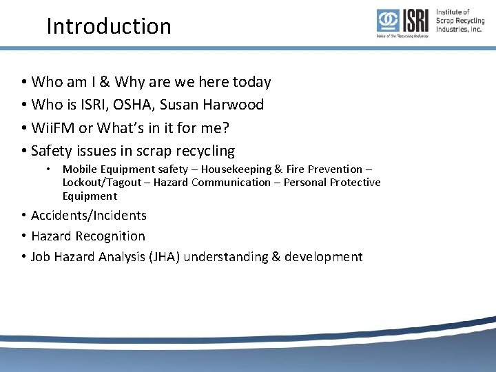 Introduction • Who am I & Why are we here today • Who is Introduction • Who am I & Why are we here today • Who is