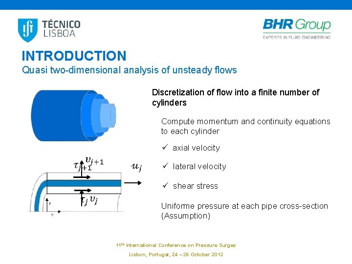 INTRODUCTION Quasi two-dimensional analysis of unsteady flows Discretization of flow into a finite number