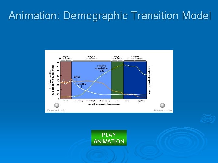 Animation: Demographic Transition Model PLAY ANIMATION 