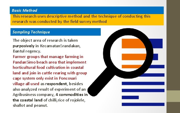 Basic Method This research uses descriptive method and the technique of conducting this research