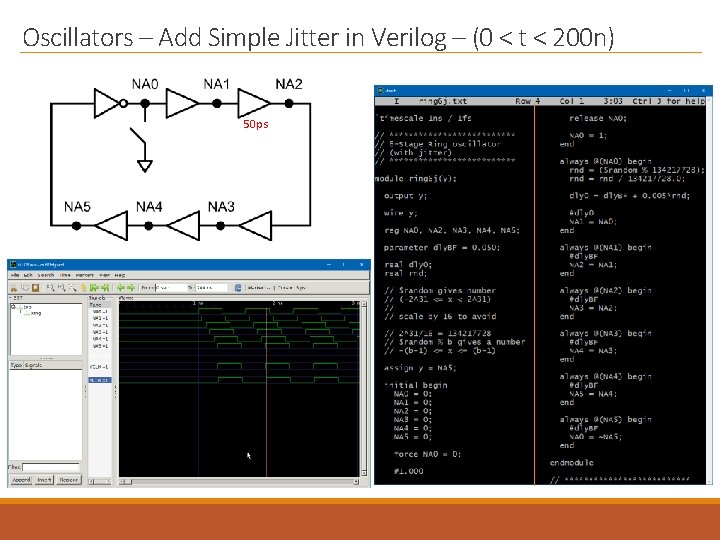 Oscillators – Add Simple Jitter in Verilog – (0 < t < 200 n)