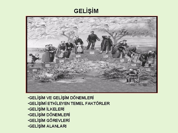 GELİŞİM • GELİŞİM VE GELİŞİM DÖNEMLERİ • GELİŞİMİ ETKİLEYEN TEMEL FAKTÖRLER • GELİŞİM İLKELERİ