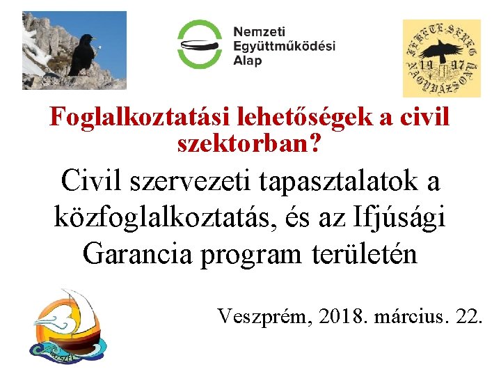 Foglalkoztatási lehetőségek a civil szektorban? Civil szervezeti tapasztalatok a közfoglalkoztatás, és az Ifjúsági Garancia