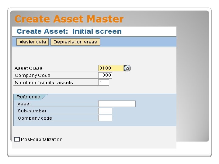 Create Asset Master 