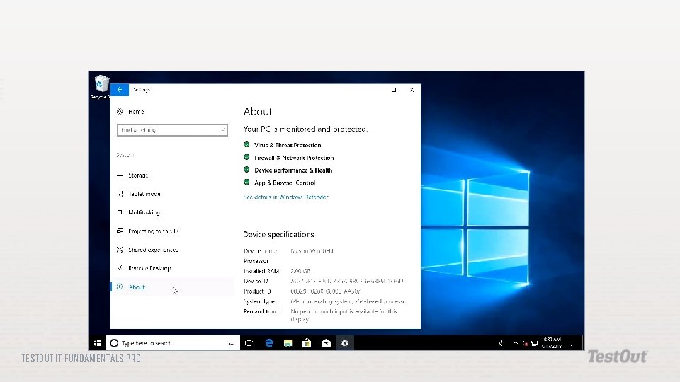 TESTOUT IT FUNDAMENTALS PRO 