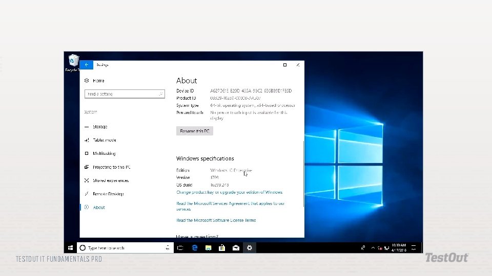 TESTOUT IT FUNDAMENTALS PRO 