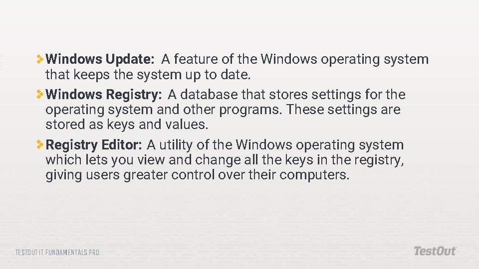 Windows Update: A feature of the Windows operating system that keeps the system up