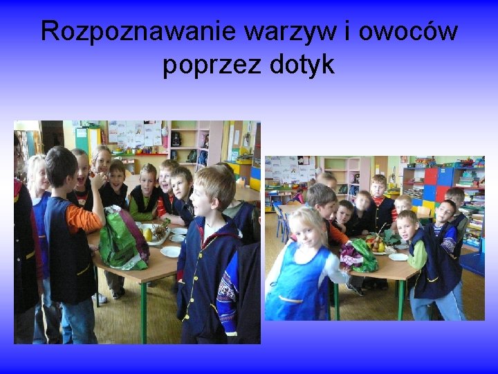 Rozpoznawanie warzyw i owoców poprzez dotyk 