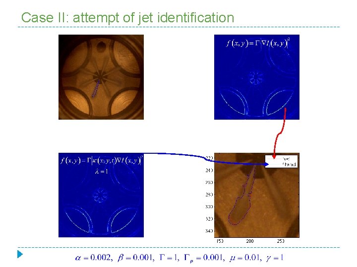 Case II: attempt of jet identification 
