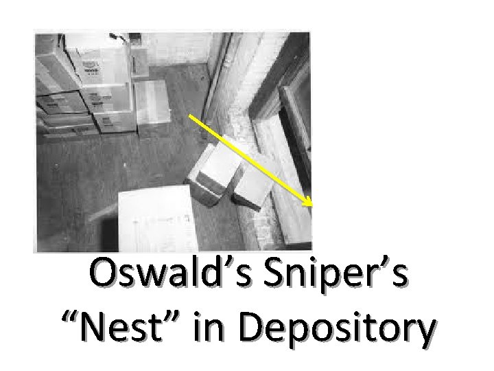 Oswald’s Sniper’s “Nest” in Depository 