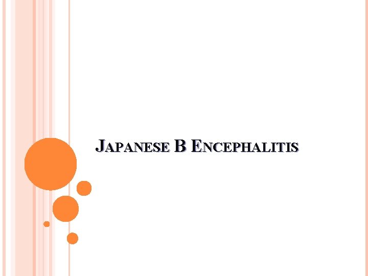 JAPANESE B ENCEPHALITIS 