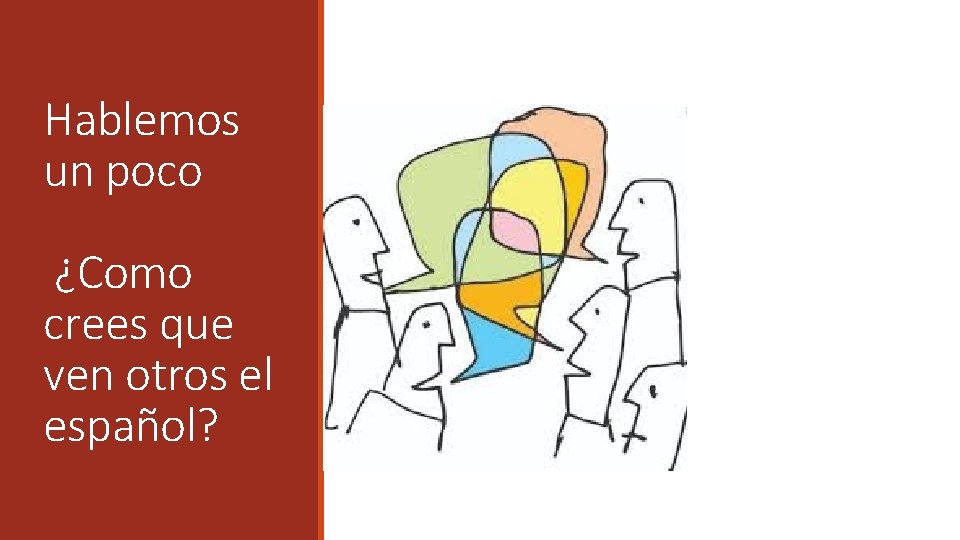 Hablemos un poco ¿Como crees que ven otros el español? 