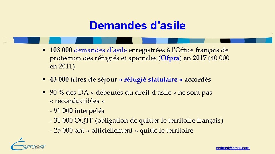 Demandes d'asile § 103 000 demandes d’asile enregistrées à l'Office français de protection des