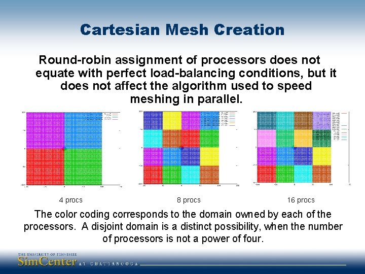 Cartesian Mesh Creation Round-robin assignment of processors does not equate with perfect load-balancing conditions,