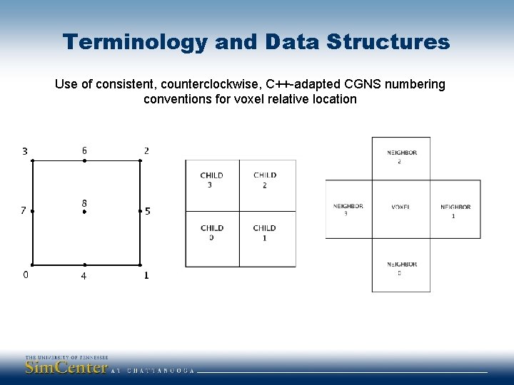 Terminology and Data Structures Use of consistent, counterclockwise, C++-adapted CGNS numbering conventions for voxel