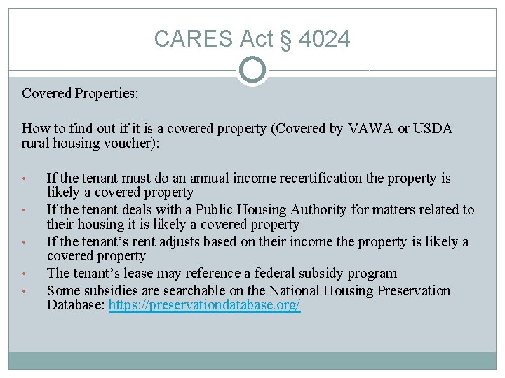 CARES Act § 4024 Covered Properties: How to find out if it is a