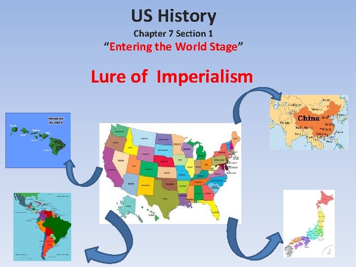 US History Chapter 7 Section 1 “Entering the World Stage” Lure of Imperialism 