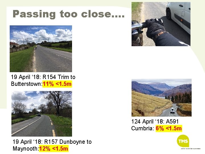 Passing too close…. 19 April ‘ 18: R 154 Trim to Butterstown: 11% <1.