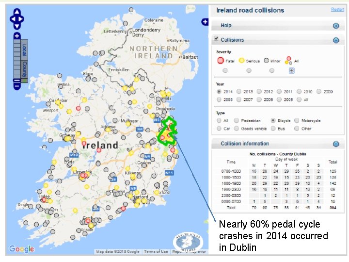 Nearly 60% pedal cycle crashes in 2014 occurred in Dublin 