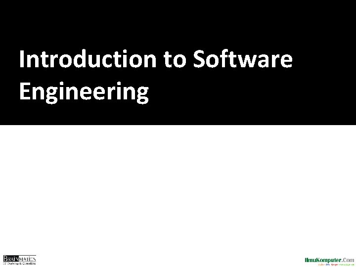 Introduction to Software Engineering 