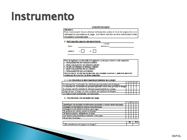 Instrumento ESPOL 