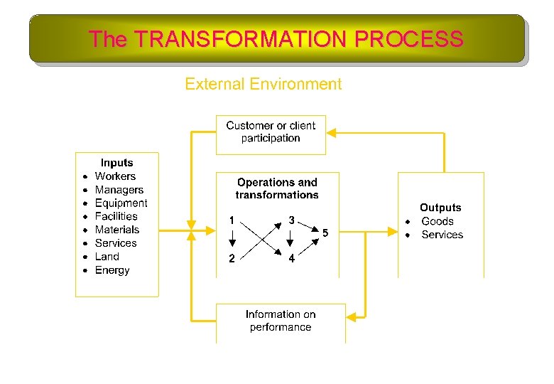The TRANSFORMATION PROCESS 