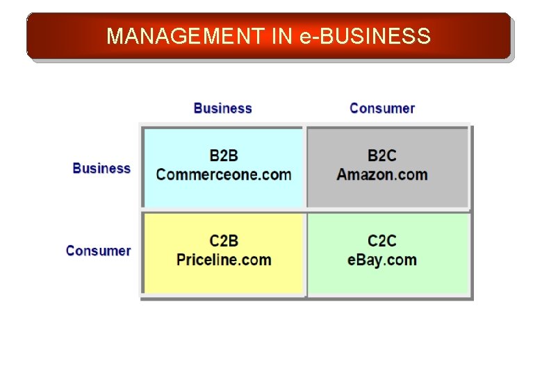 MANAGEMENT IN e-BUSINESS 