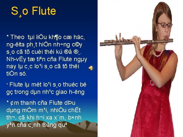 S¸o Flute * Theo tµi liÖu kh¶o cæ häc, ng êita ph¸t hiÖn nh÷ng