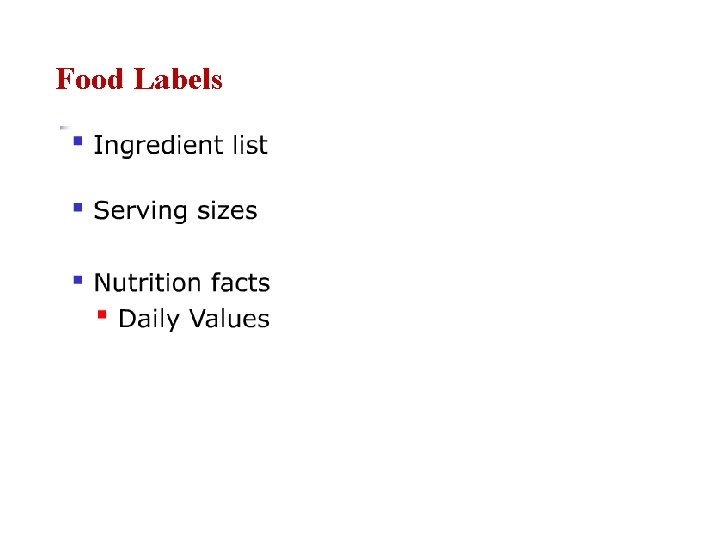 Food Labels 