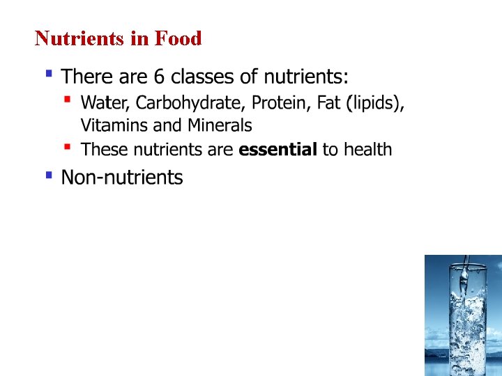 Nutrients in Food 