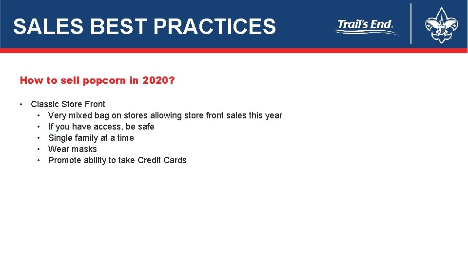 SALES BEST PRACTICES How to sell popcorn in 2020? • Classic Store Front •