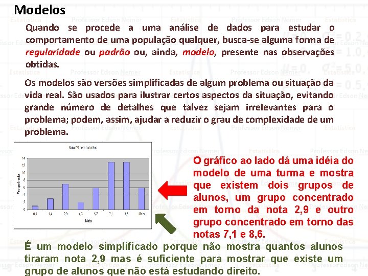 Modelos Quando se procede a uma análise de dados para estudar o comportamento de