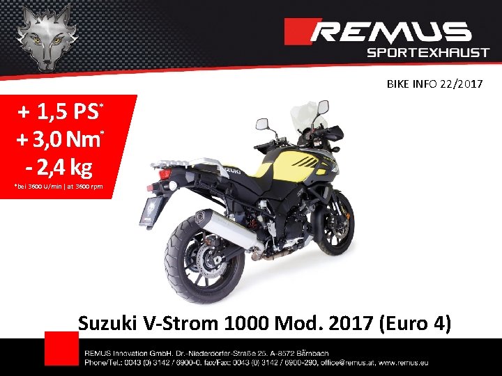 BIKE INFO 22/2017 + 1, 5 PS + 3, 0 Nm - 2, 4