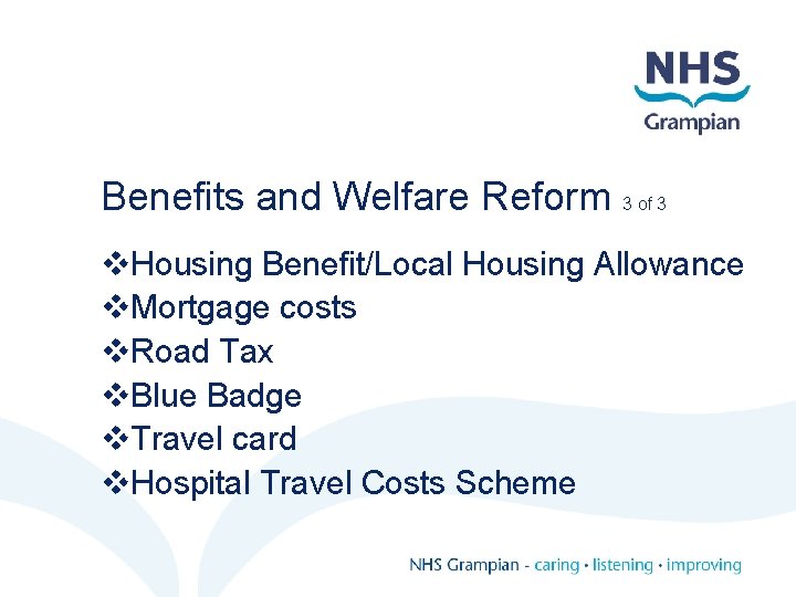 Benefits and Welfare Reform 3 of 3 v. Housing Benefit/Local Housing Allowance v. Mortgage