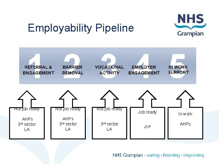 Employability Pipeline Not job ready AHPs sector LA 3 rd Not job ready 3