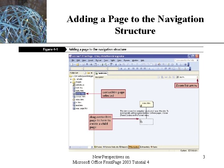 Adding a Page to the Navigation XP Structure New Perspectives on Microsoft Office Front.