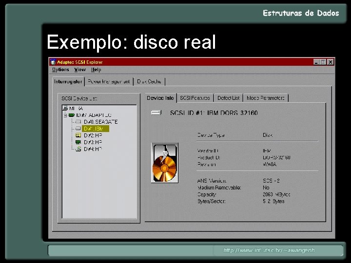 Exemplo: disco real 
