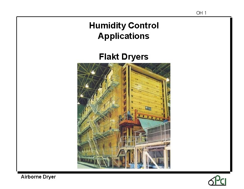OH 1 Humidity Control Applications Flakt Dryers Airborne Dryer 