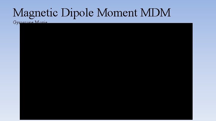 Magnetic Dipole Moment MDM Gyroscope Movie 