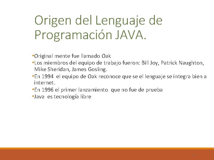 Origen de Java 1 ndice 1 Origen del