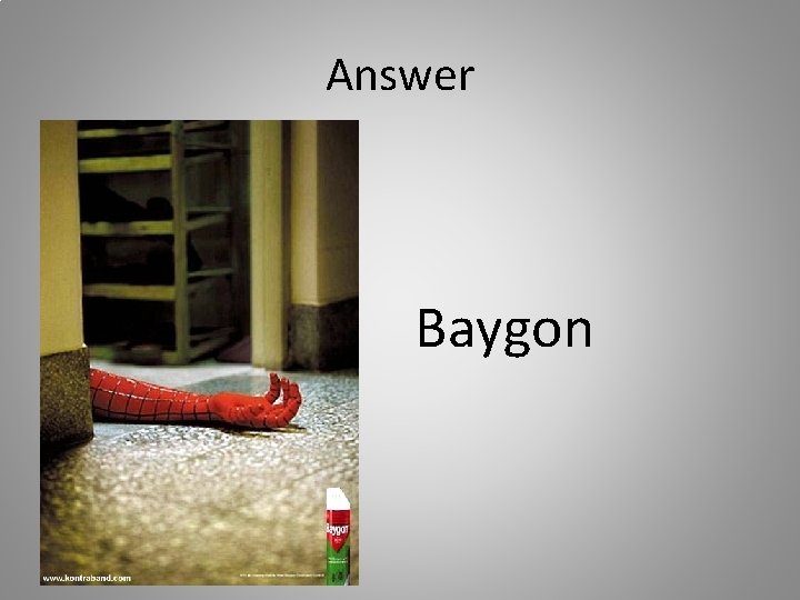 Answer Baygon 