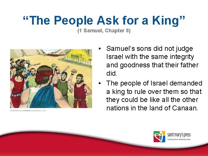 “The People Ask for a King” (1 Samuel, Chapter 8) © Bible. Art. Library/www.