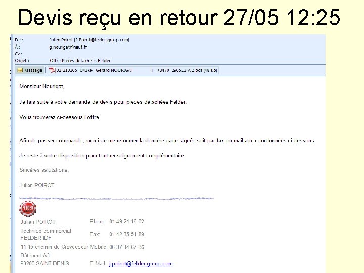 Devis reçu en retour 27/05 12: 25 