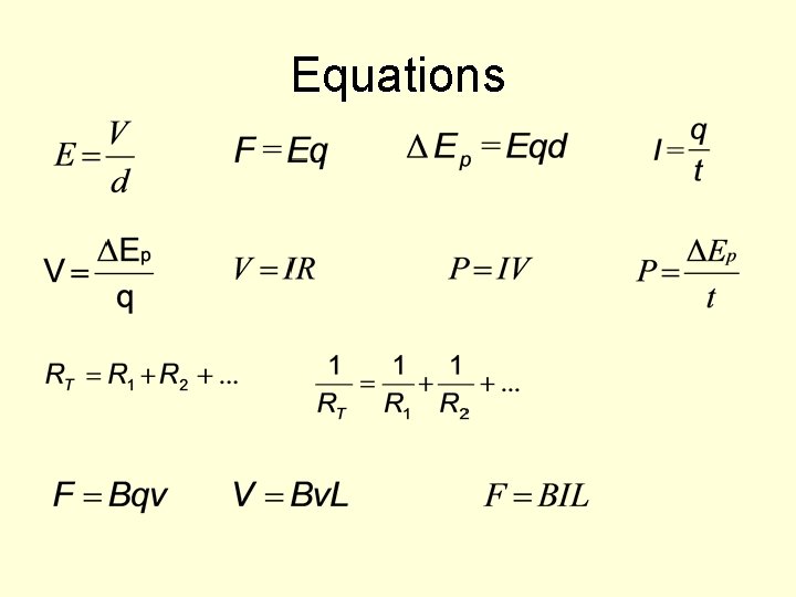 Equations 