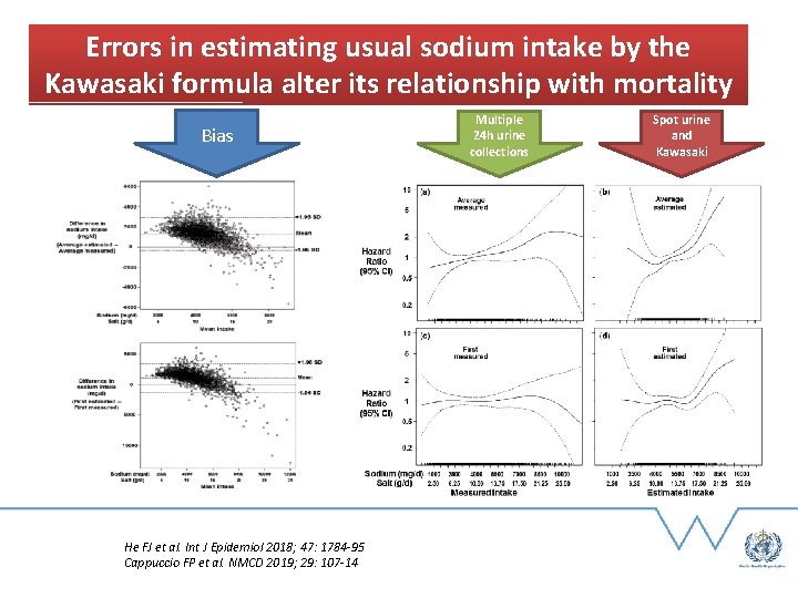 Errors in estimating usual sodium intake by the Kawasaki formula alter its relationship with